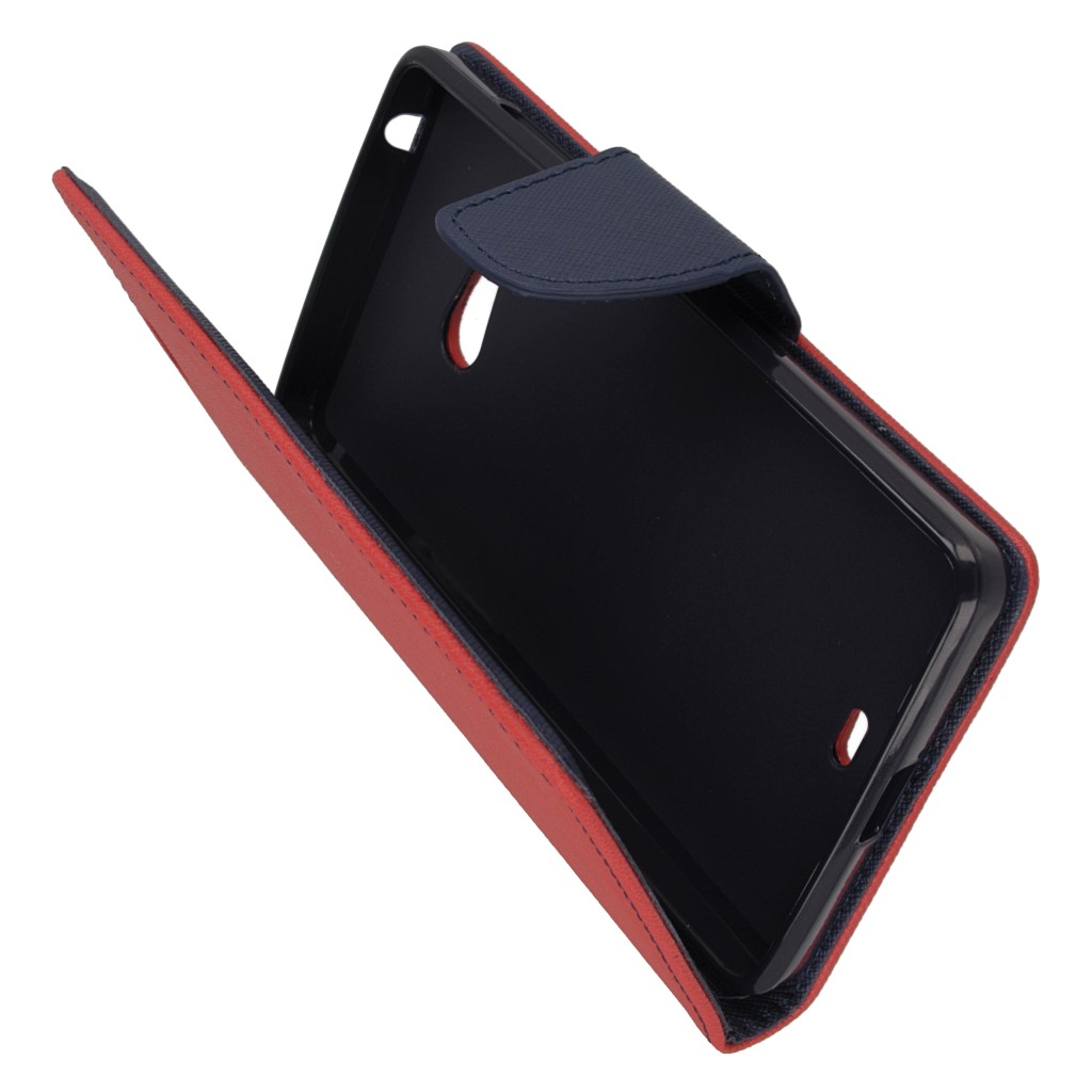 Pokrowiec etui z klapk na magnes Fancy Case czerwono-granatowe Microsoft Lumia 540 Dual SIM / 7