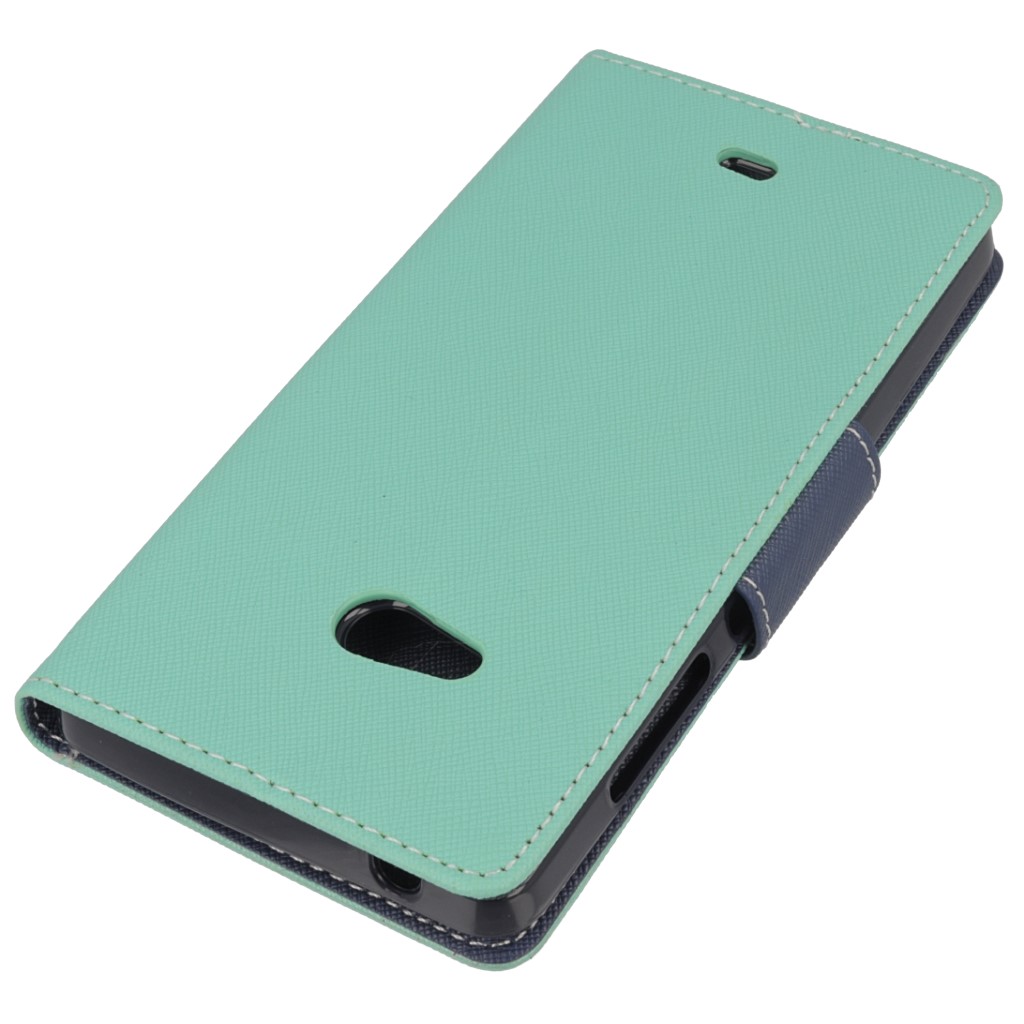 Pokrowiec etui z klapk na magnes Fancy Case mitowo-granatowe Microsoft Lumia 540 Dual SIM / 4