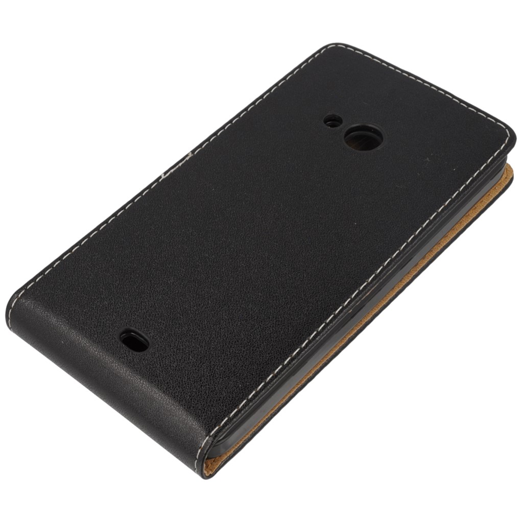 Pokrowiec z klapk na magnes Prestige Slim Flexi czarny Microsoft Lumia 540 Dual SIM / 3