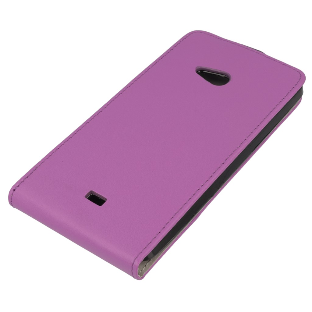 Pokrowiec z klapk na magnes Prestige Slim Flexi fioletowy Microsoft Lumia 540 Dual SIM / 5