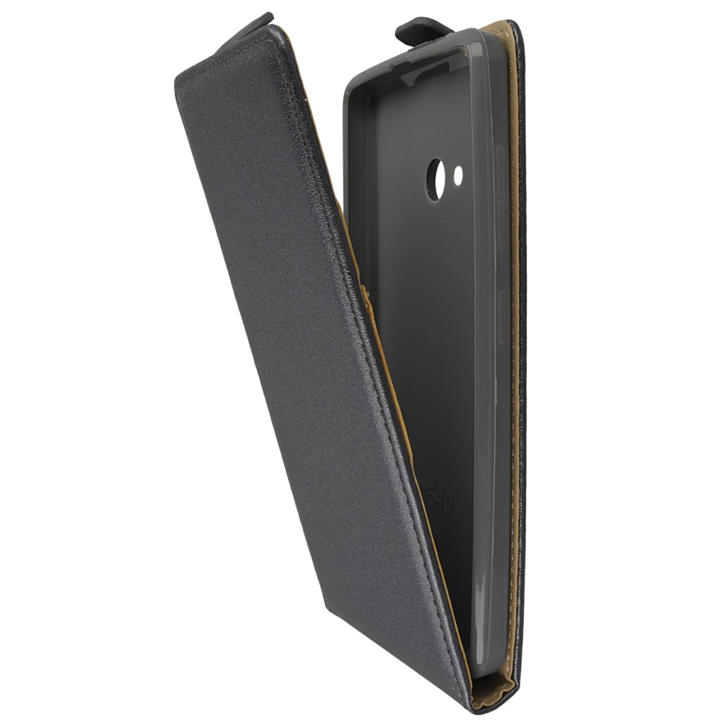 Pokrowiec z klapk na magnes Prestige Slim Flexi grafitowy Microsoft Lumia 540 Dual SIM / 6