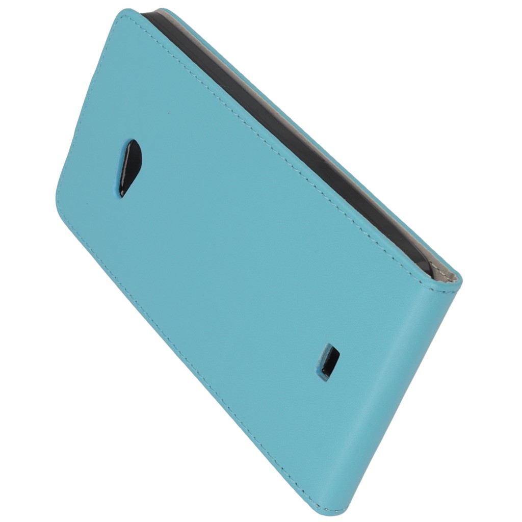 Pokrowiec z klapk na magnes Prestige Slim Flexi jasnoniebieski Microsoft Lumia 540 Dual SIM / 9