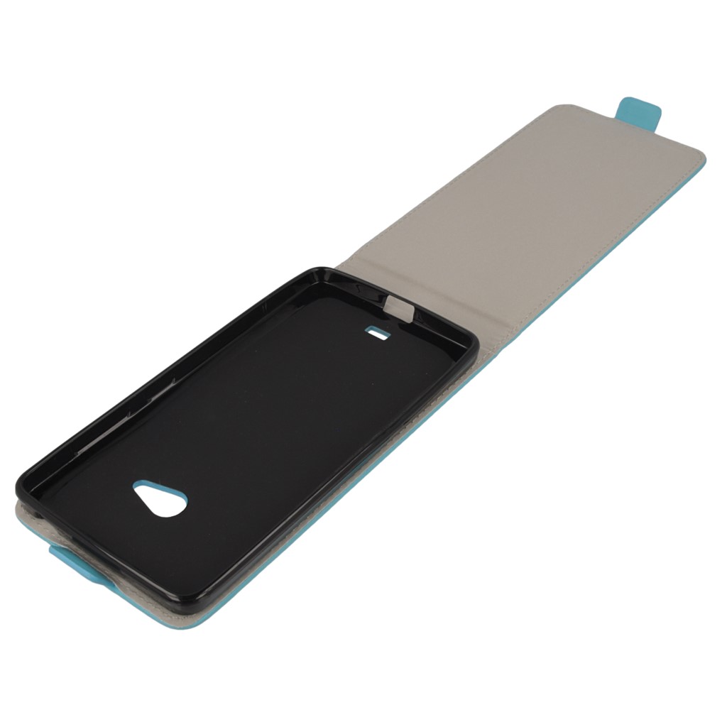 Pokrowiec z klapk na magnes Prestige Slim Flexi jasnoniebieski Microsoft Lumia 540 Dual SIM / 10