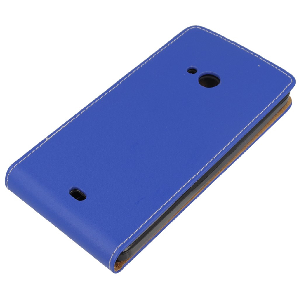 Pokrowiec z klapk na magnes Prestige Slim Flexi  niebieski Microsoft Lumia 540 Dual SIM / 3
