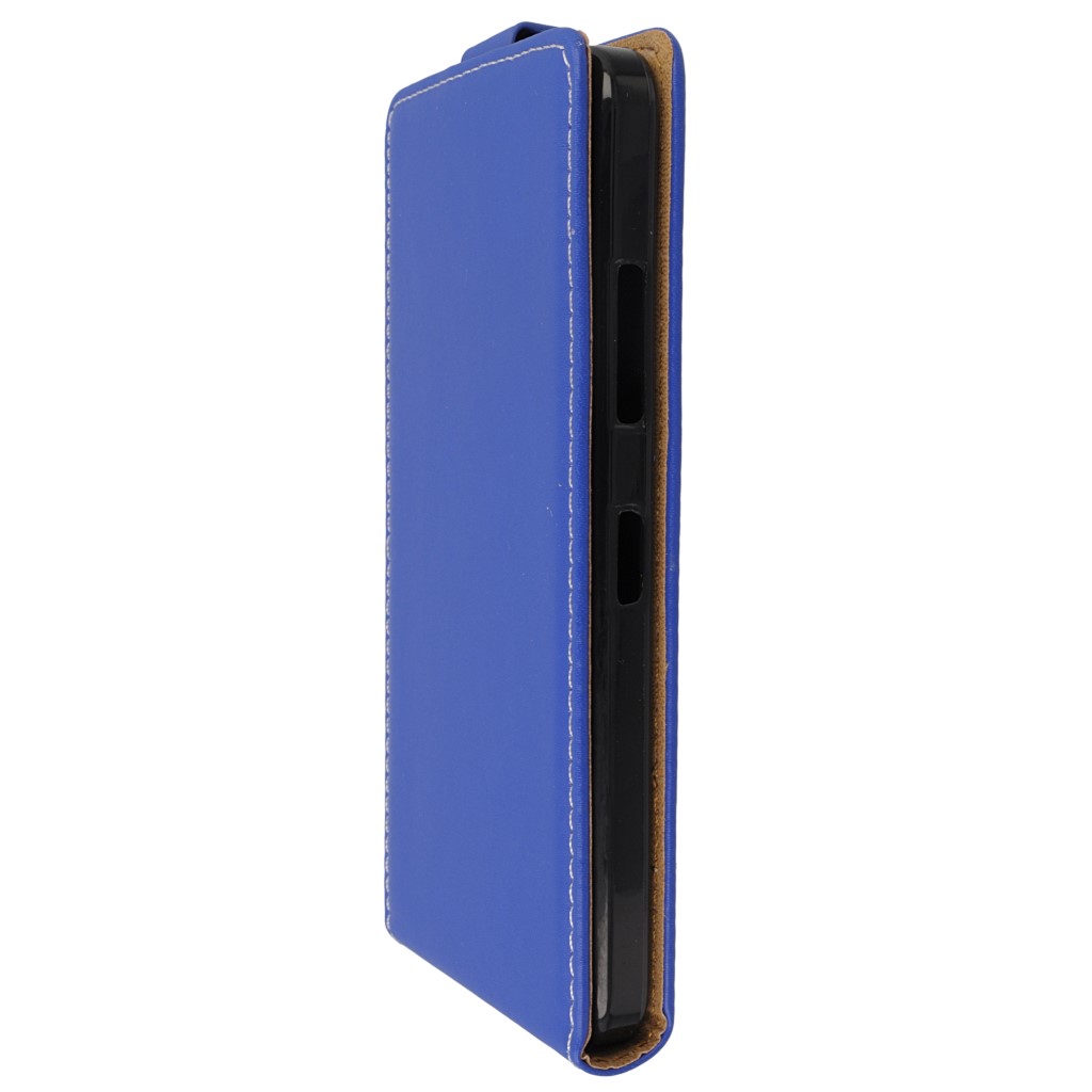 Pokrowiec z klapk na magnes Prestige Slim Flexi  niebieski Microsoft Lumia 540 Dual SIM / 7