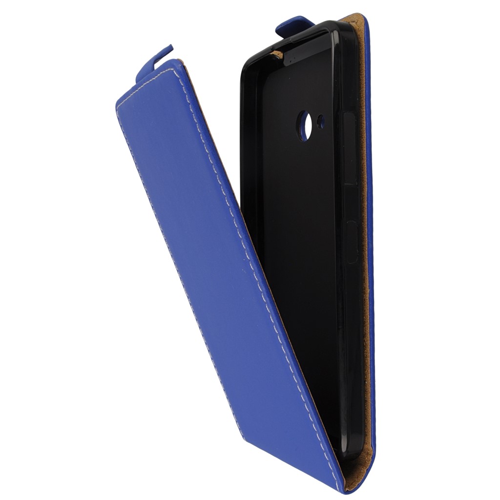 Pokrowiec z klapk na magnes Prestige Slim Flexi  niebieski Microsoft Lumia 540 Dual SIM / 9