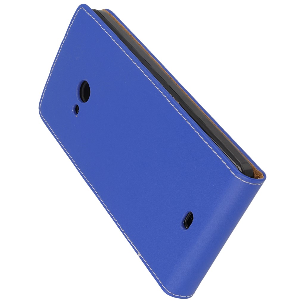 Pokrowiec z klapk na magnes Prestige Slim Flexi  niebieski Microsoft Lumia 540 Dual SIM / 6
