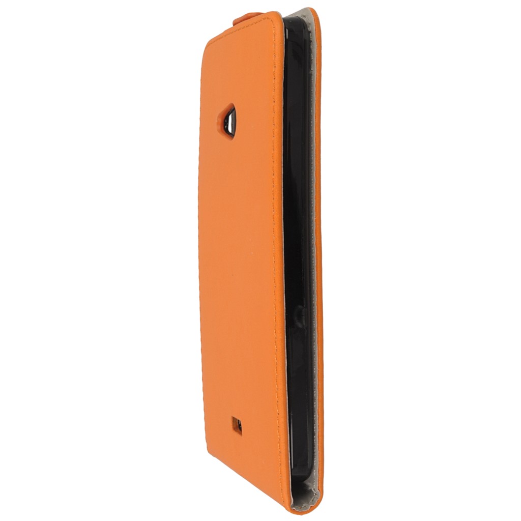 Pokrowiec z klapk na magnes Prestige Slim Flexi pomaraczowy Microsoft Lumia 540 Dual SIM / 6