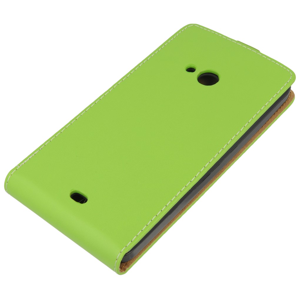 Pokrowiec z klapk na magnes Prestige Slim Flexi zielony Microsoft Lumia 540 Dual SIM / 3