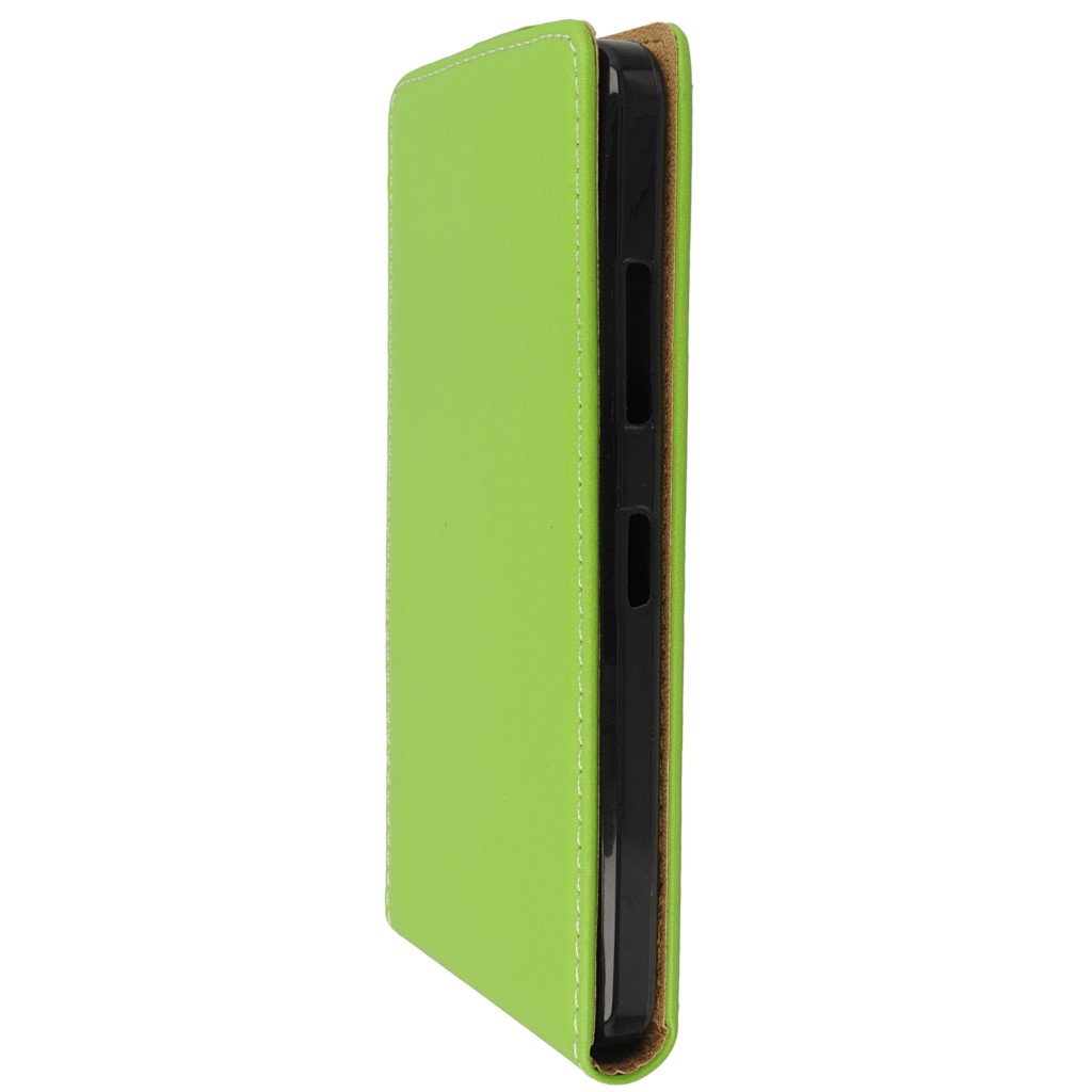 Pokrowiec z klapk na magnes Prestige Slim Flexi zielony Microsoft Lumia 540 Dual SIM / 7
