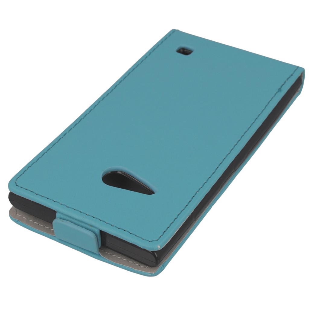 Pokrowiec z klapk na magnes Prestige Slim Flexi jasny niebieski NOKIA Lumia 735 / 3