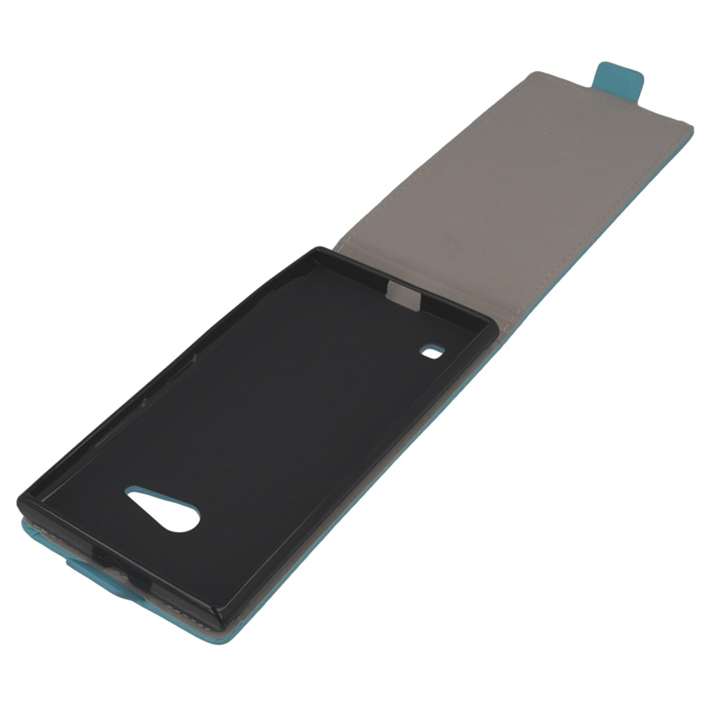 Pokrowiec z klapk na magnes Prestige Slim Flexi jasny niebieski NOKIA Lumia 735 / 11