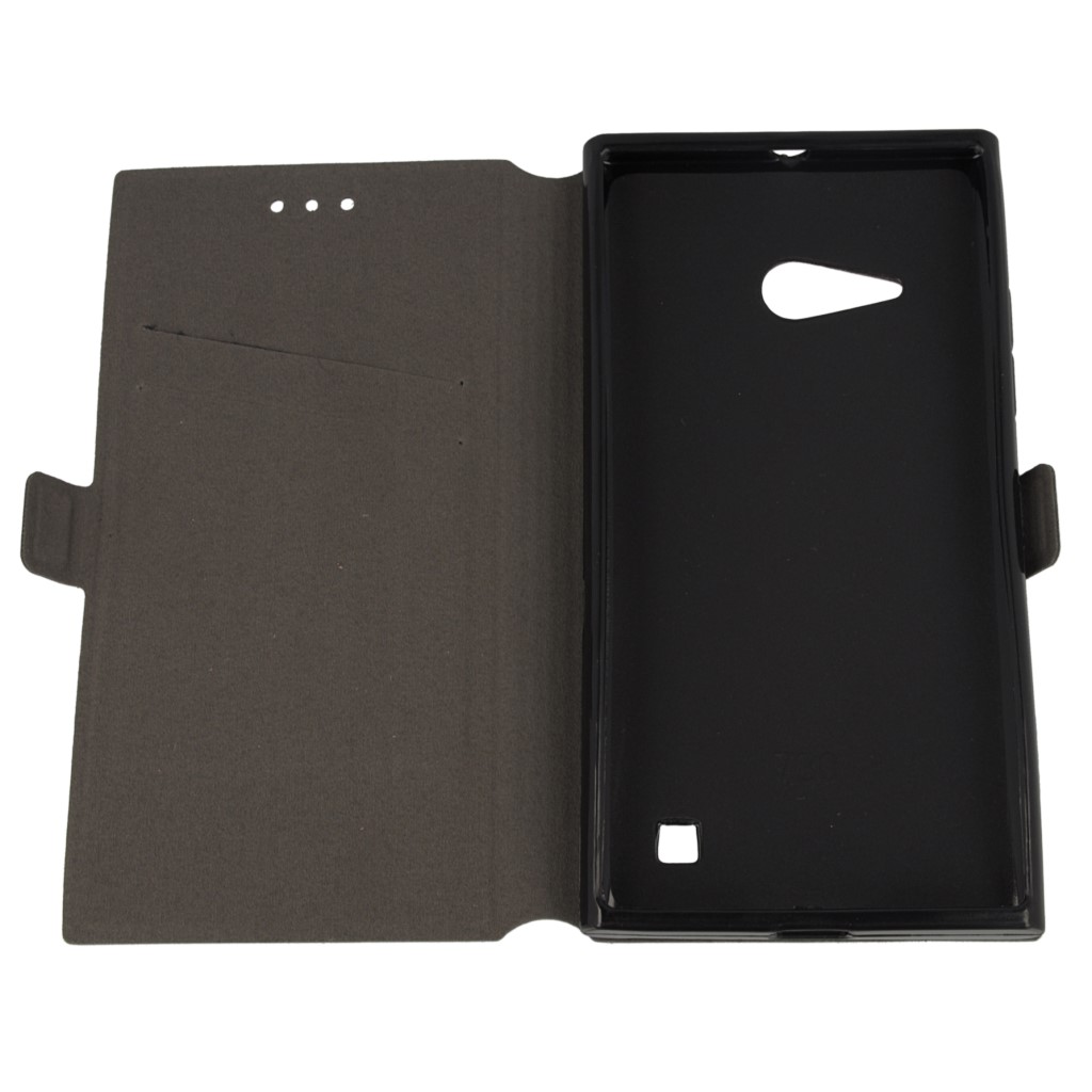 Pokrowiec etui Flexi Book czarne NOKIA Lumia 735 / 7