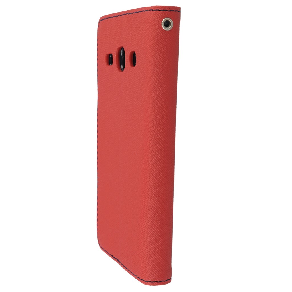 Pokrowiec etui z klapk na magnes Fancy Case czerwono-granatowe ASUS Zenfone 3 Max ZC520TL / 6