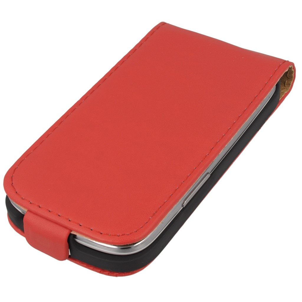 Pokrowiec z klapk na magnes Prestige Slim czerwony SAMSUNG Galaxy S III mini VE / 2