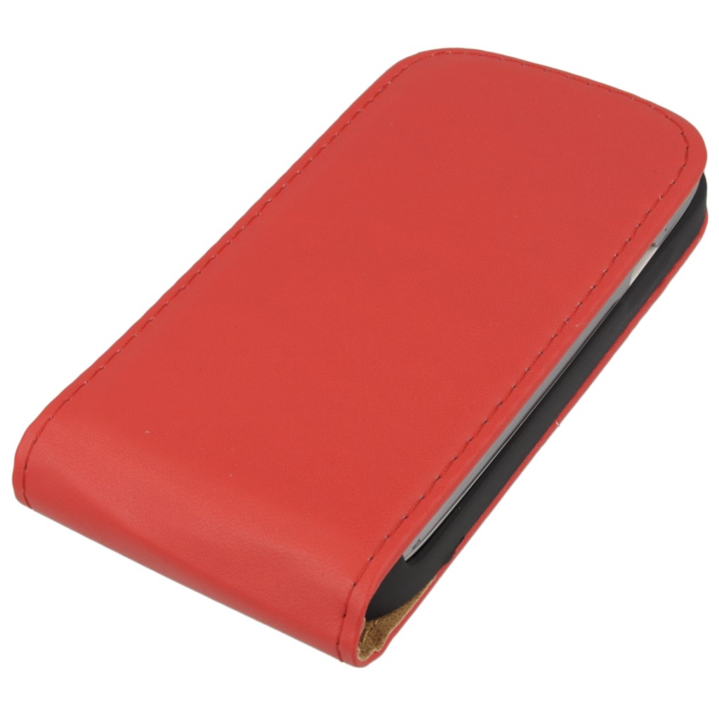 Pokrowiec z klapk na magnes Prestige Slim czerwony SAMSUNG Galaxy S III mini VE / 3