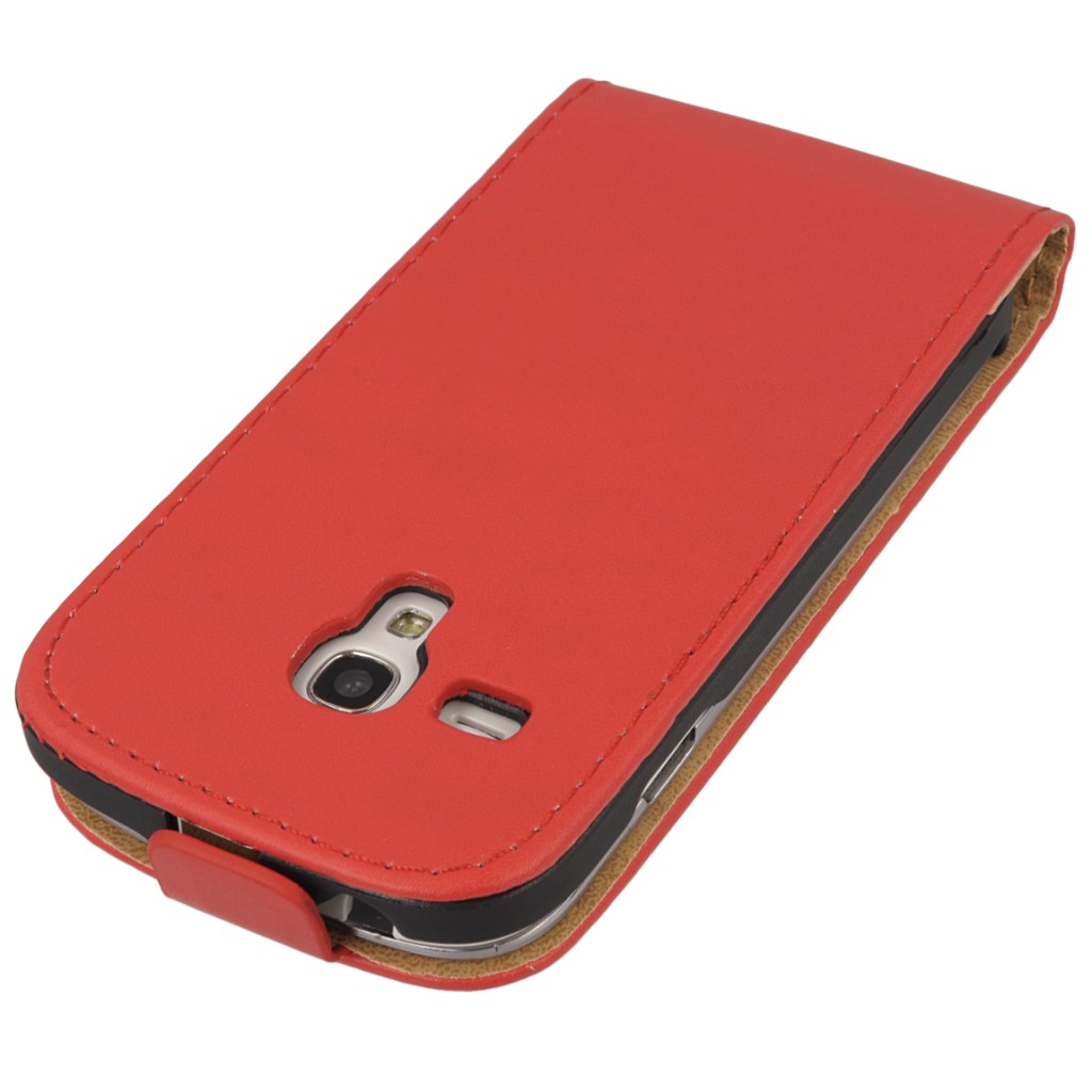 Pokrowiec z klapk na magnes Prestige Slim czerwony SAMSUNG Galaxy S III mini VE / 4