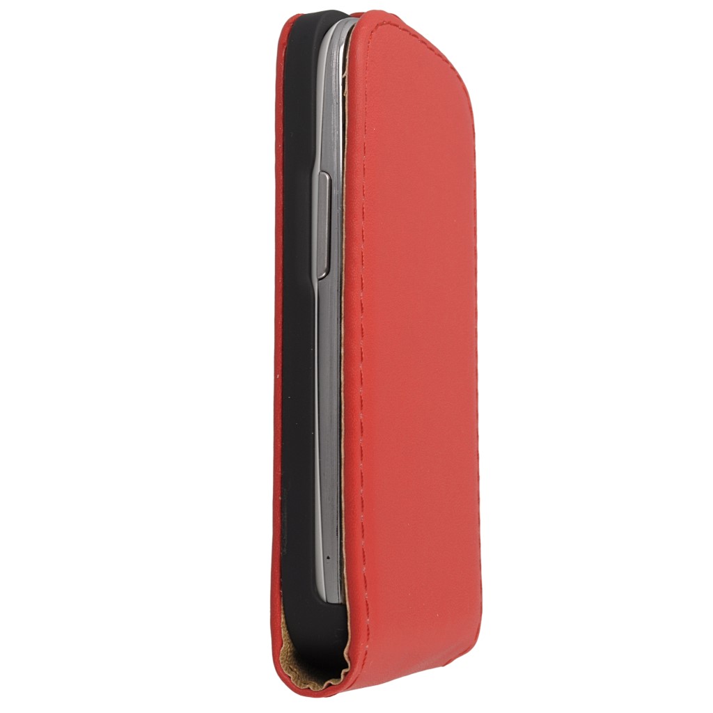 Pokrowiec z klapk na magnes Prestige Slim czerwony SAMSUNG Galaxy S III mini VE / 6