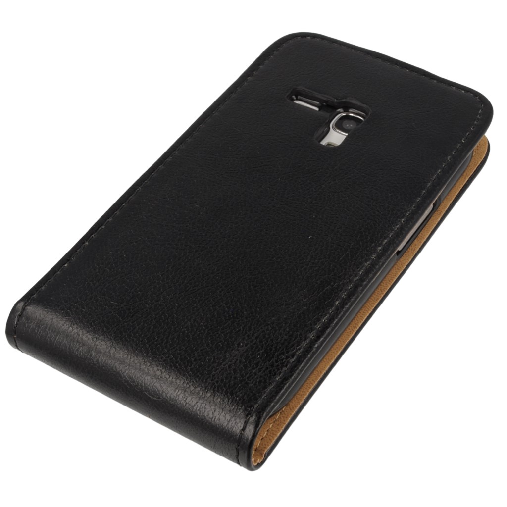 Pokrowiec z klapk na magnes Prestige Slim Flexi czarny SAMSUNG Galaxy S III mini / 5