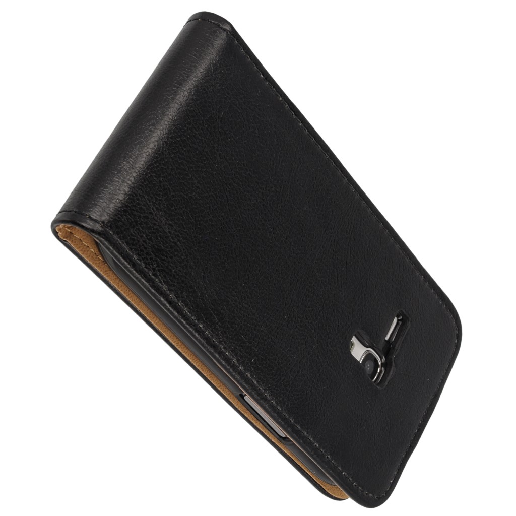 Pokrowiec z klapk na magnes Prestige Slim Flexi czarny SAMSUNG Galaxy S III mini VE / 9