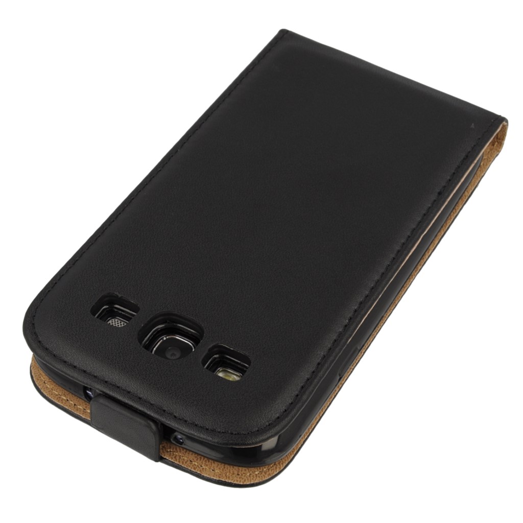 Pokrowiec z klapk na magnes Prestige Slim Flexi czarny SAMSUNG GT-i9300 Galaxy S III / 4