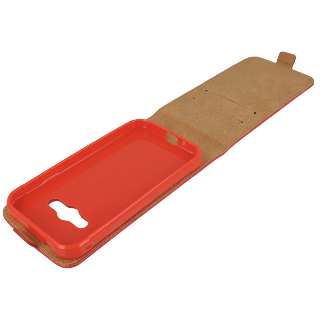 Pokrowiec z klapk na magnes Prestige Slim Flexi czerwony SAMSUNG Galaxy Xcover 3 / 11