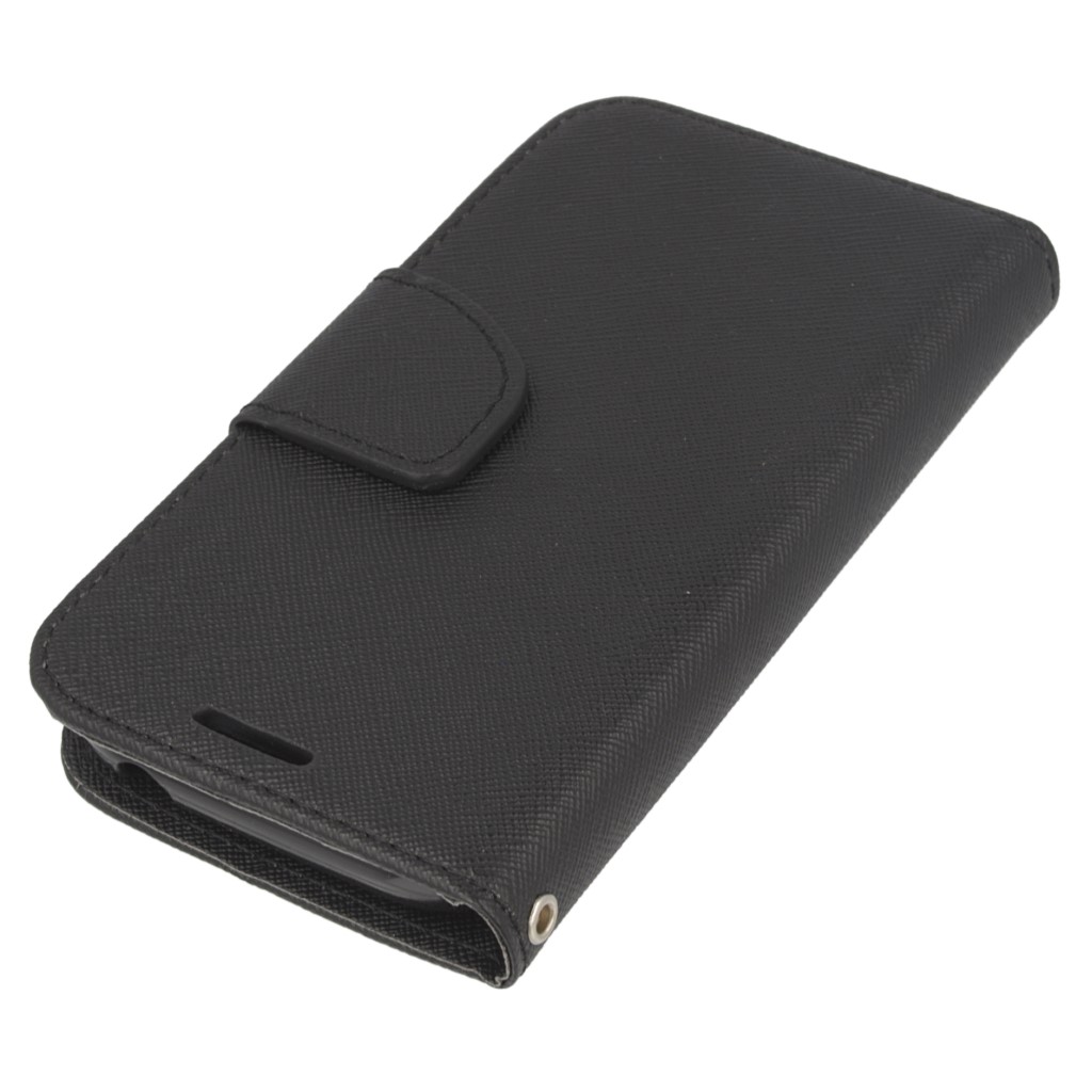 Pokrowiec etui z klapk na magnes Fancy Case czarne SAMSUNG Galaxy A8 / 2