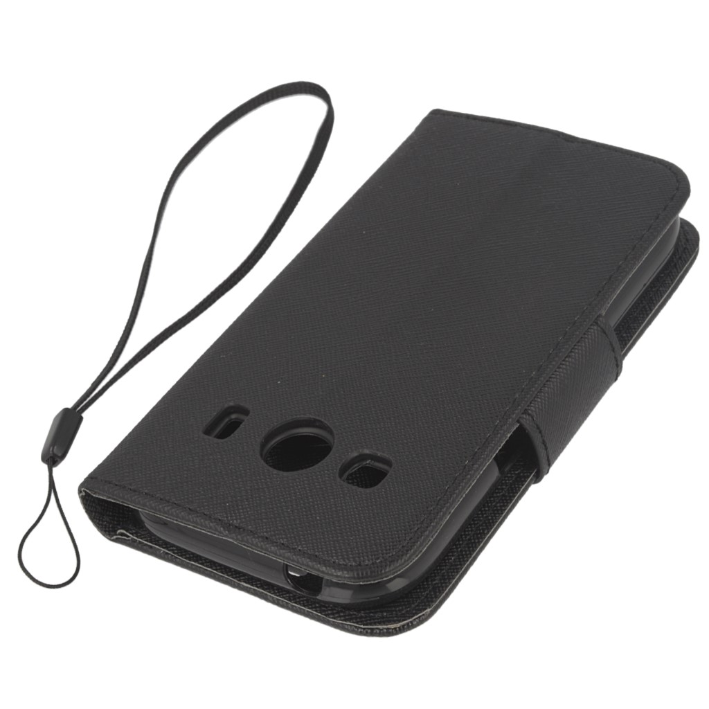 Pokrowiec etui z klapk na magnes Fancy Case czarne SAMSUNG GT-i9300 Galaxy S III / 3
