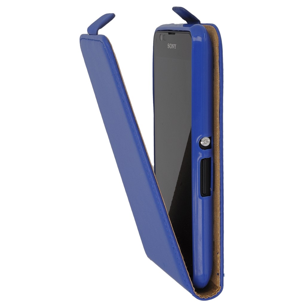 Pokrowiec z klapk na magnes Prestige Slim Flexi niebieski SONY Xperia E4g / 7