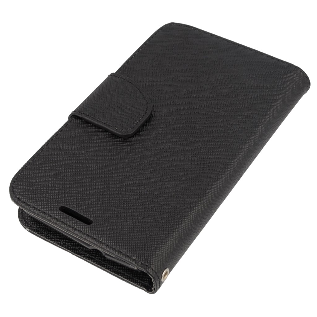 Pokrowiec etui z klapk na magnes Fancy Case czarne SONY Xperia Z1 Compact / 3