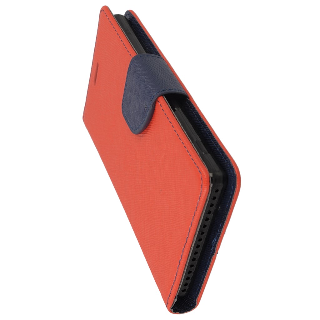 Pokrowiec etui z klapk na magnes Fancy Case czerwono-granatowe SONY Xperia Z1 Compact / 7