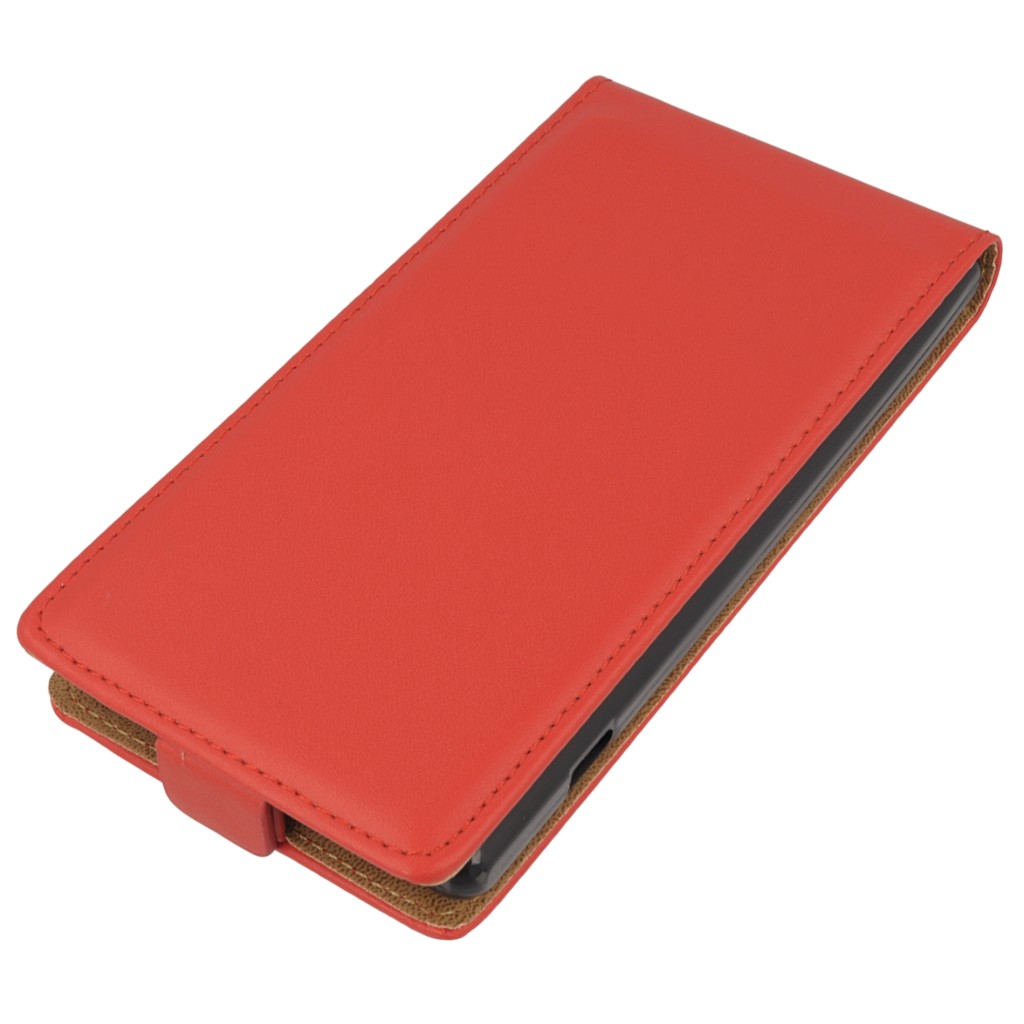 Pokrowiec z klapk na magnes Prestige Slim Flexi czerwony SONY Xperia Z3 / 2