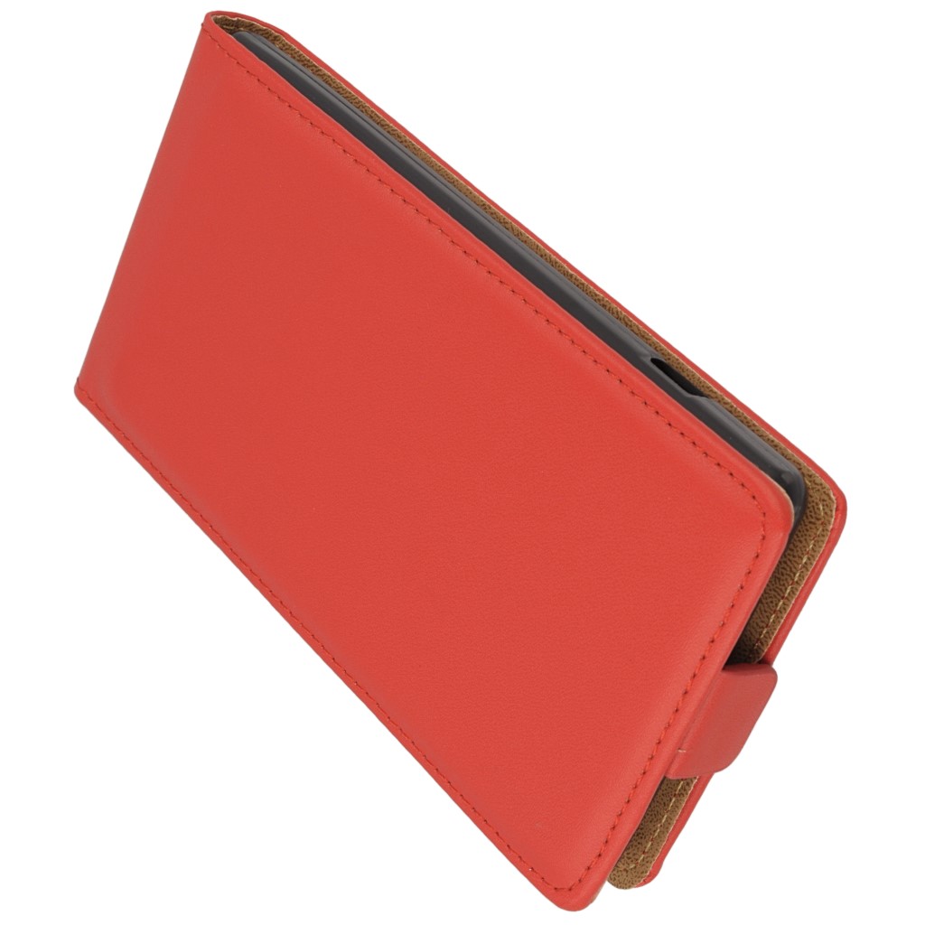 Pokrowiec z klapk na magnes Prestige Slim Flexi czerwony SONY Xperia Z3 / 6
