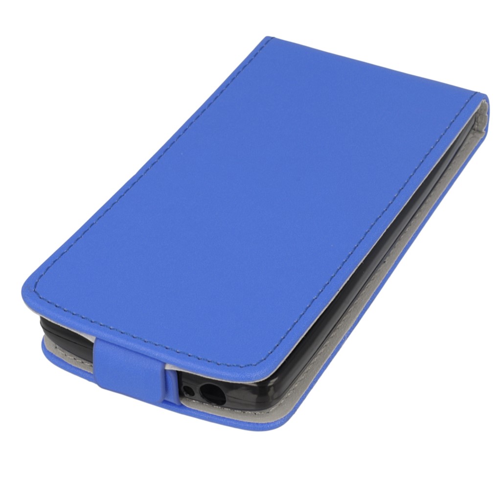 Pokrowiec z klapk na magnes Prestige Slim Flexi niebieski LG H340N Leon 4G LTE