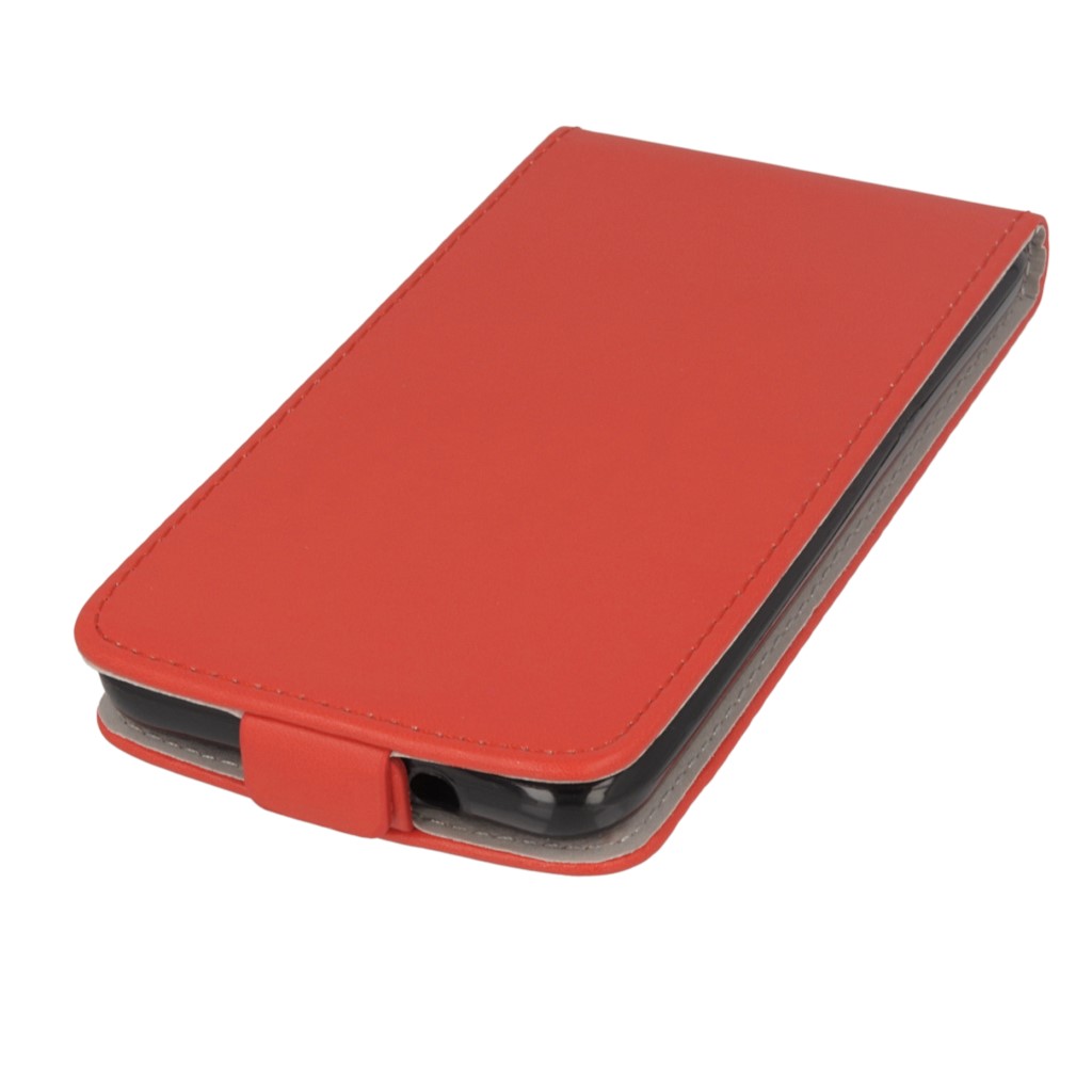 Pokrowiec z klapk na magnes Prestige Slim Flexi czerwony HTC Desire 620 / 5