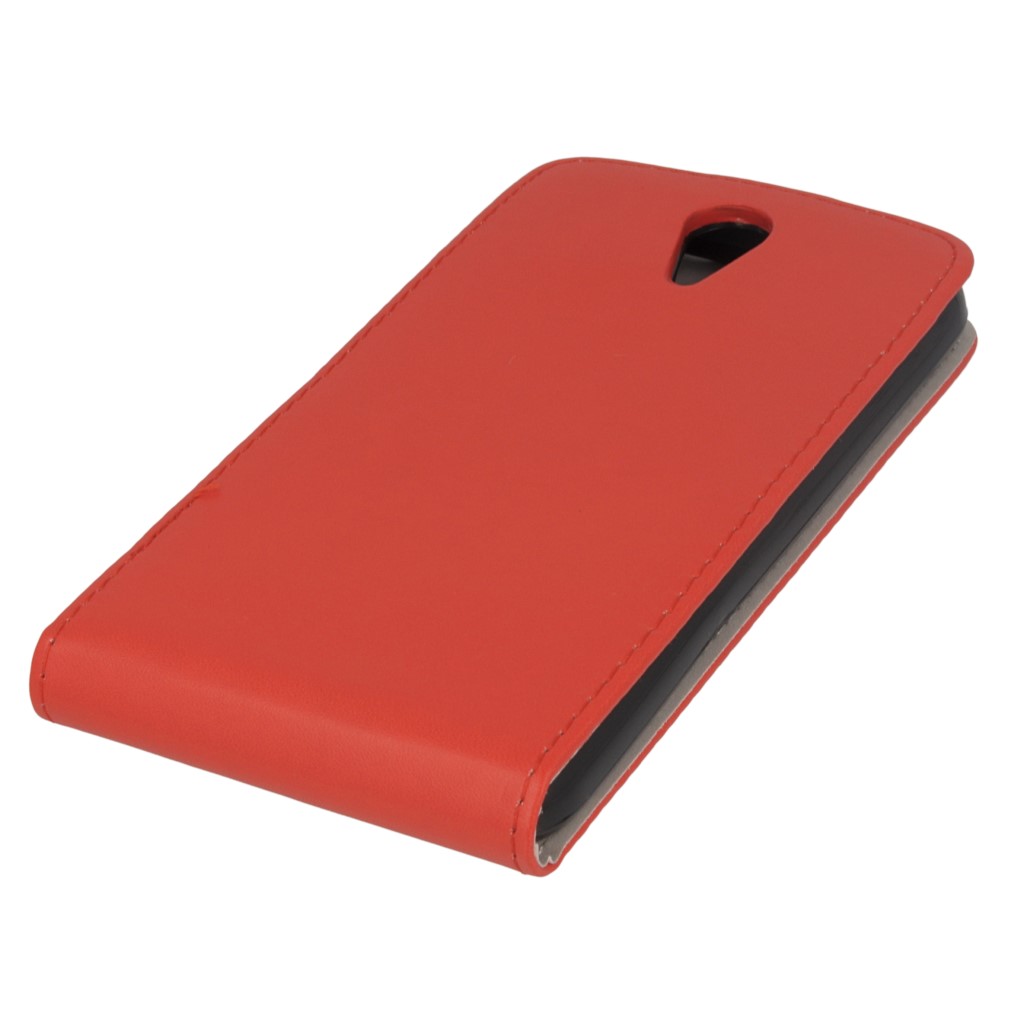 Pokrowiec z klapk na magnes Prestige Slim Flexi czerwony HTC Desire 620 / 4