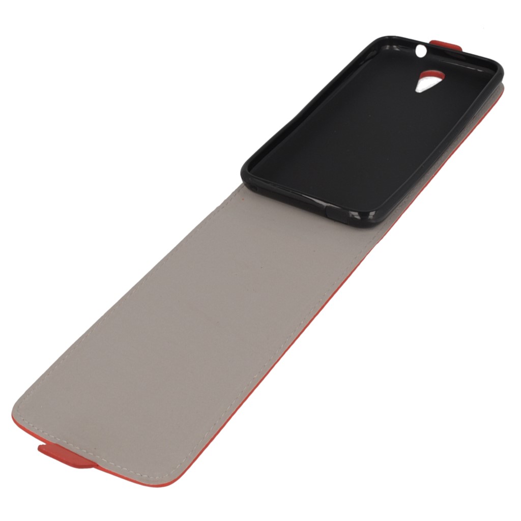Pokrowiec z klapk na magnes Prestige Slim Flexi czerwony HTC Desire 620 / 7