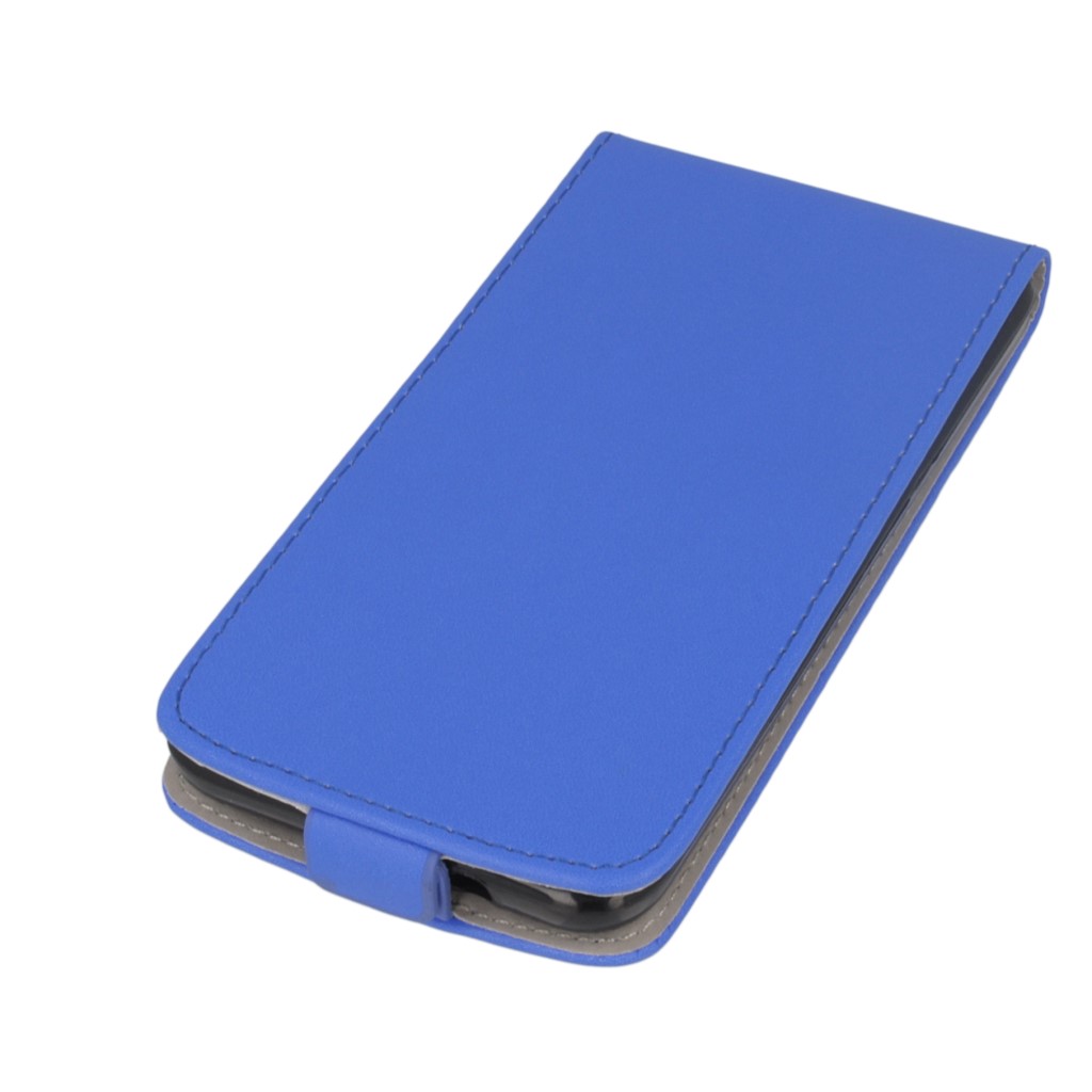 Pokrowiec z klapk na magnes Prestige Slim Flexi  niebieski HTC Desire 620 / 5