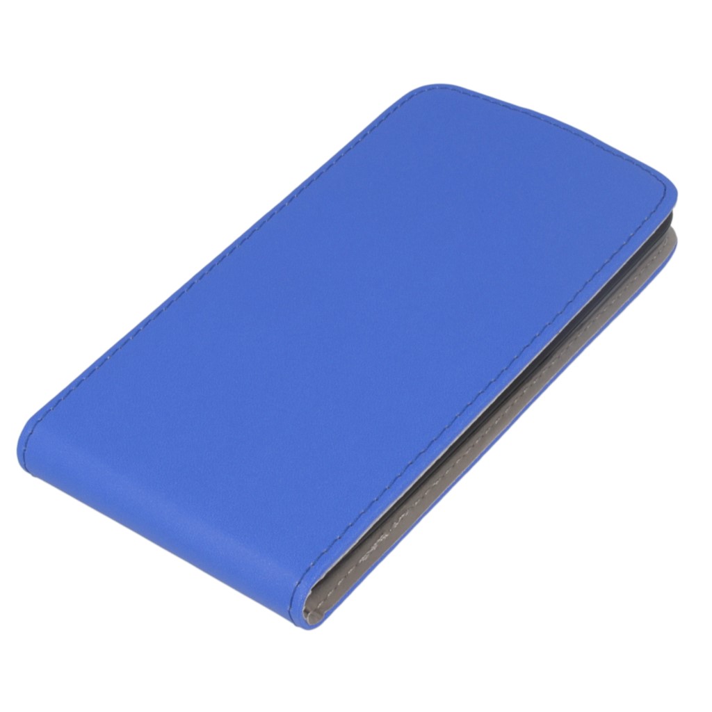 Pokrowiec z klapk na magnes Prestige Slim Flexi  niebieski HTC Desire 620 / 2