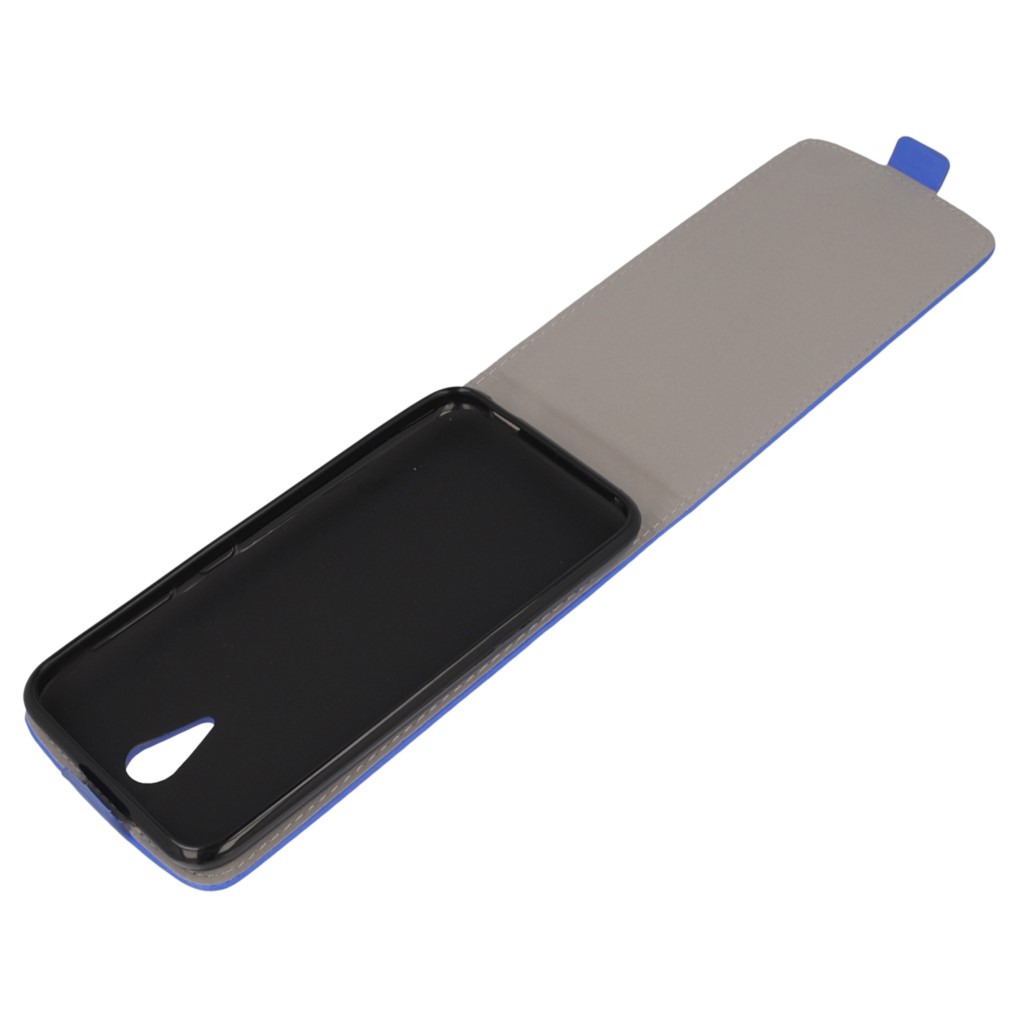Pokrowiec z klapk na magnes Prestige Slim Flexi  niebieski HTC Desire 620 / 6