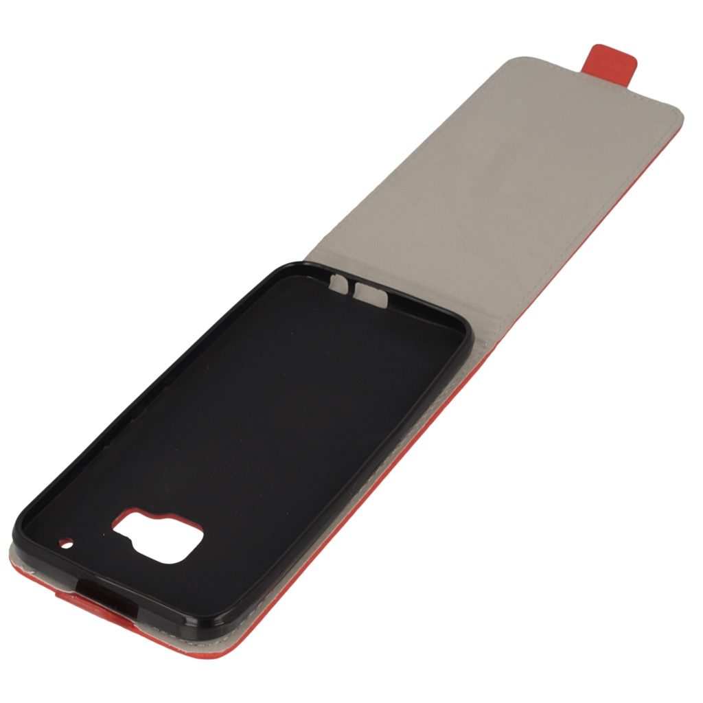 Pokrowiec z klapk na magnes Prestige Slim Flexi czerwony HTC One M9 / 8