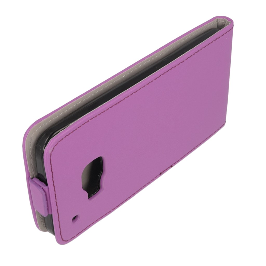 Pokrowiec z klapk na magnes Prestige Slim Flexi fioletowy HTC One M9 / 6