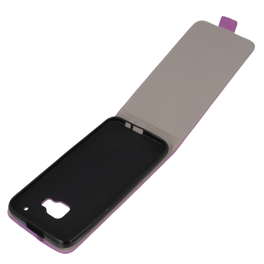 Pokrowiec z klapk na magnes Prestige Slim Flexi fioletowy HTC One M9 Prime CE / 7