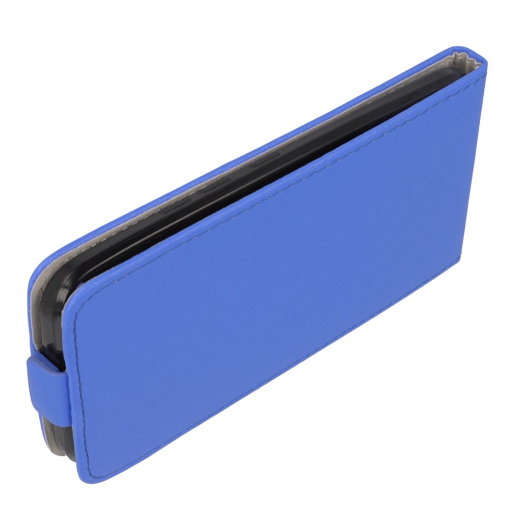 Pokrowiec z klapk na magnes Prestige Slim Flexi  niebieski HTC One M9 / 6
