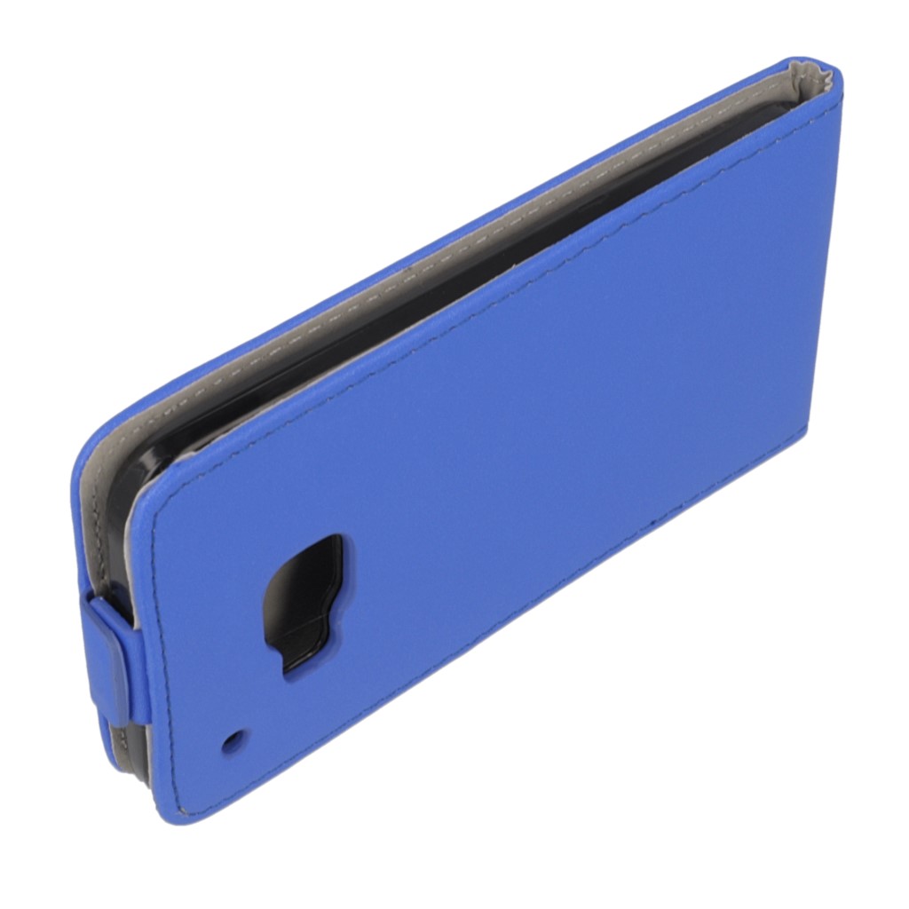 Pokrowiec z klapk na magnes Prestige Slim Flexi  niebieski HTC One M9 Prime CE / 7