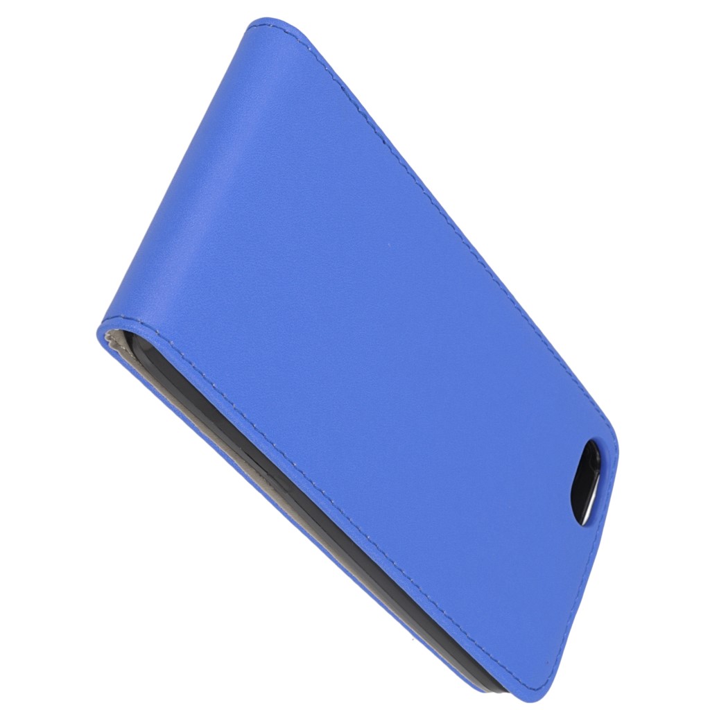 Pokrowiec z klapk na magnes Prestige Slim Flexi niebieski HUAWEI Ascend Y600 / 9