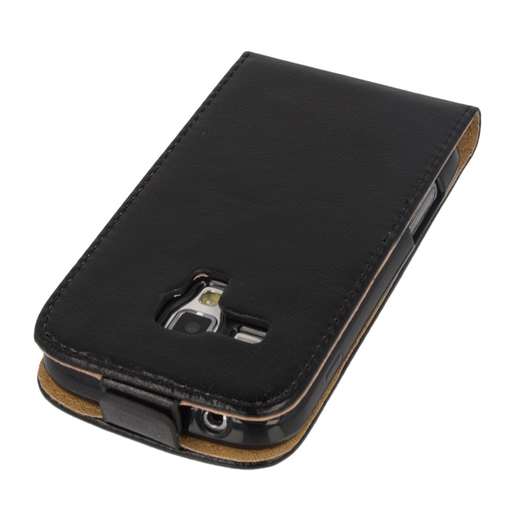 Pokrowiec z klapk na magnes Prestige Slim Flexi czarny SAMSUNG GT-S7560 Galaxy Trend / 4