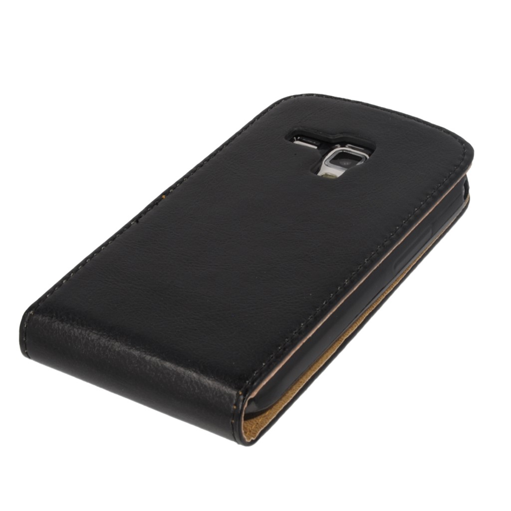 Pokrowiec z klapk na magnes Prestige Slim Flexi czarny SAMSUNG GT-S7560 Galaxy Trend / 9