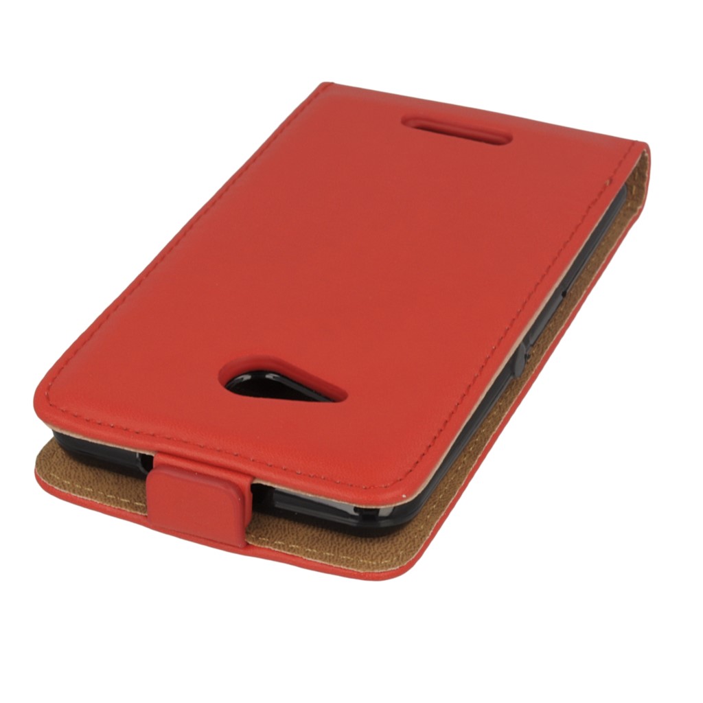 Pokrowiec z klapk na magnes Prestige Slim Flexi czerwony SONY Xperia E4g / 4