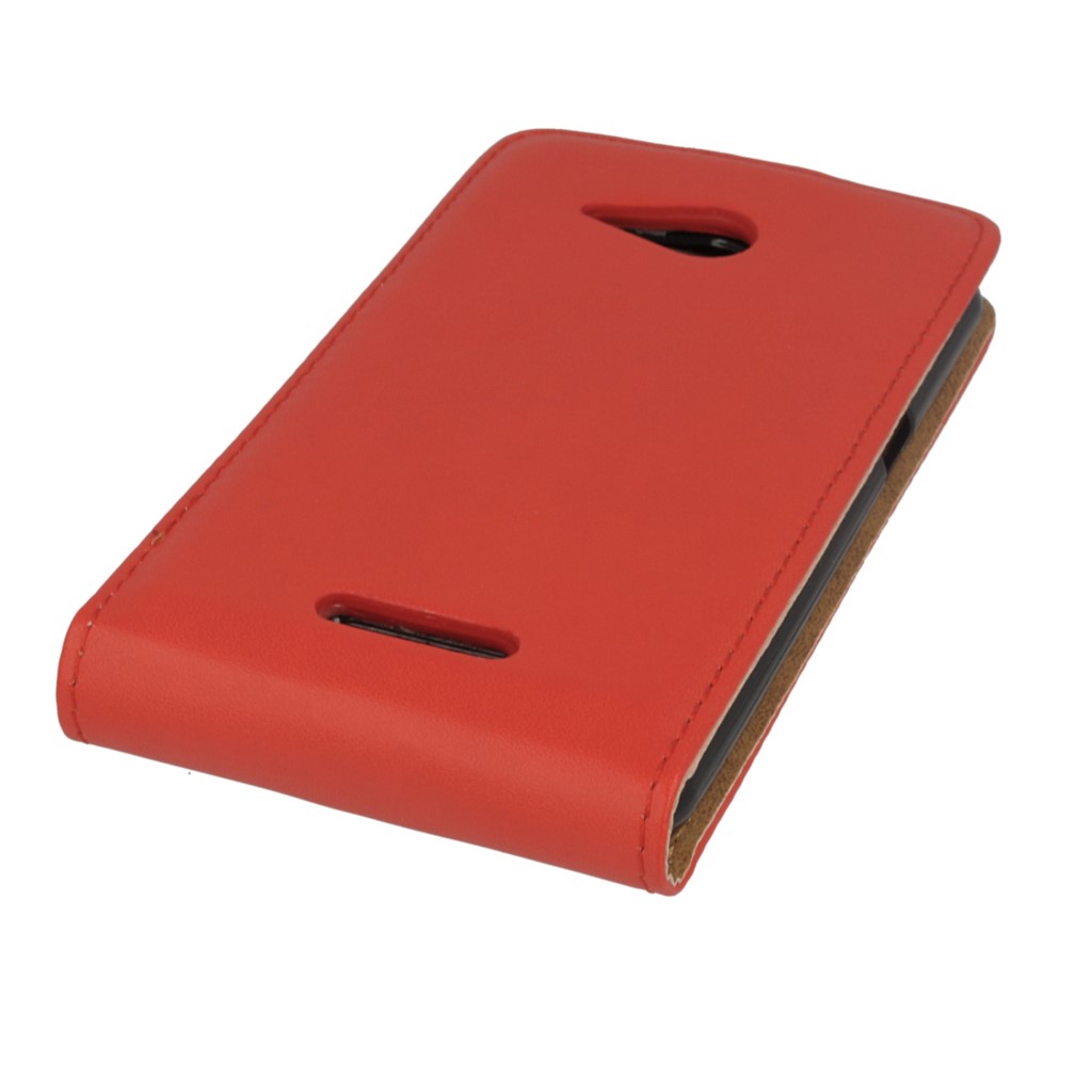 Pokrowiec z klapk na magnes Prestige Slim Flexi czerwony SONY Xperia E4g / 5